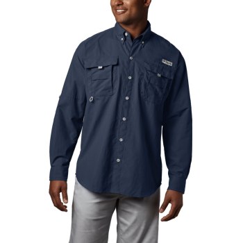 Columbia PFG Bahama II Long Sleeve Big, Camisa Azul Marino Para Hombre | 260145-JAW